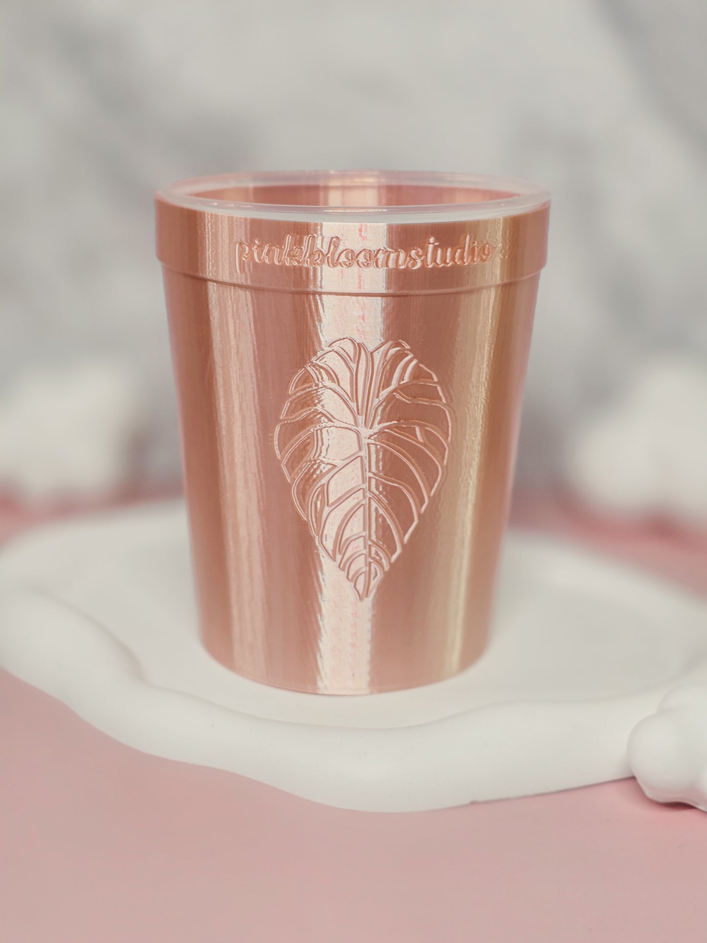 4" Anthurium Stenciled Self-Watering Cup (Custom Text)