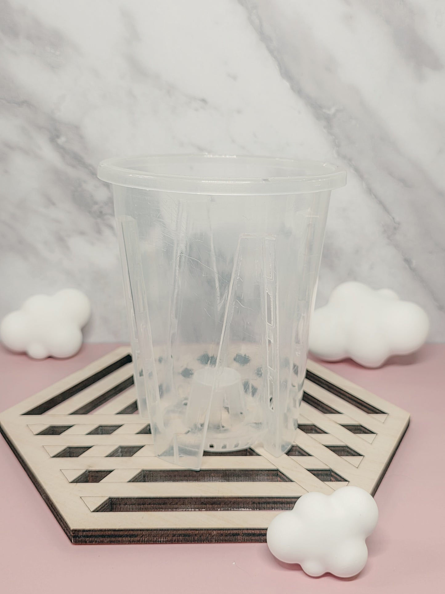 5" "Elegance" Miscellaneous Stenciled Self-Watering Cup