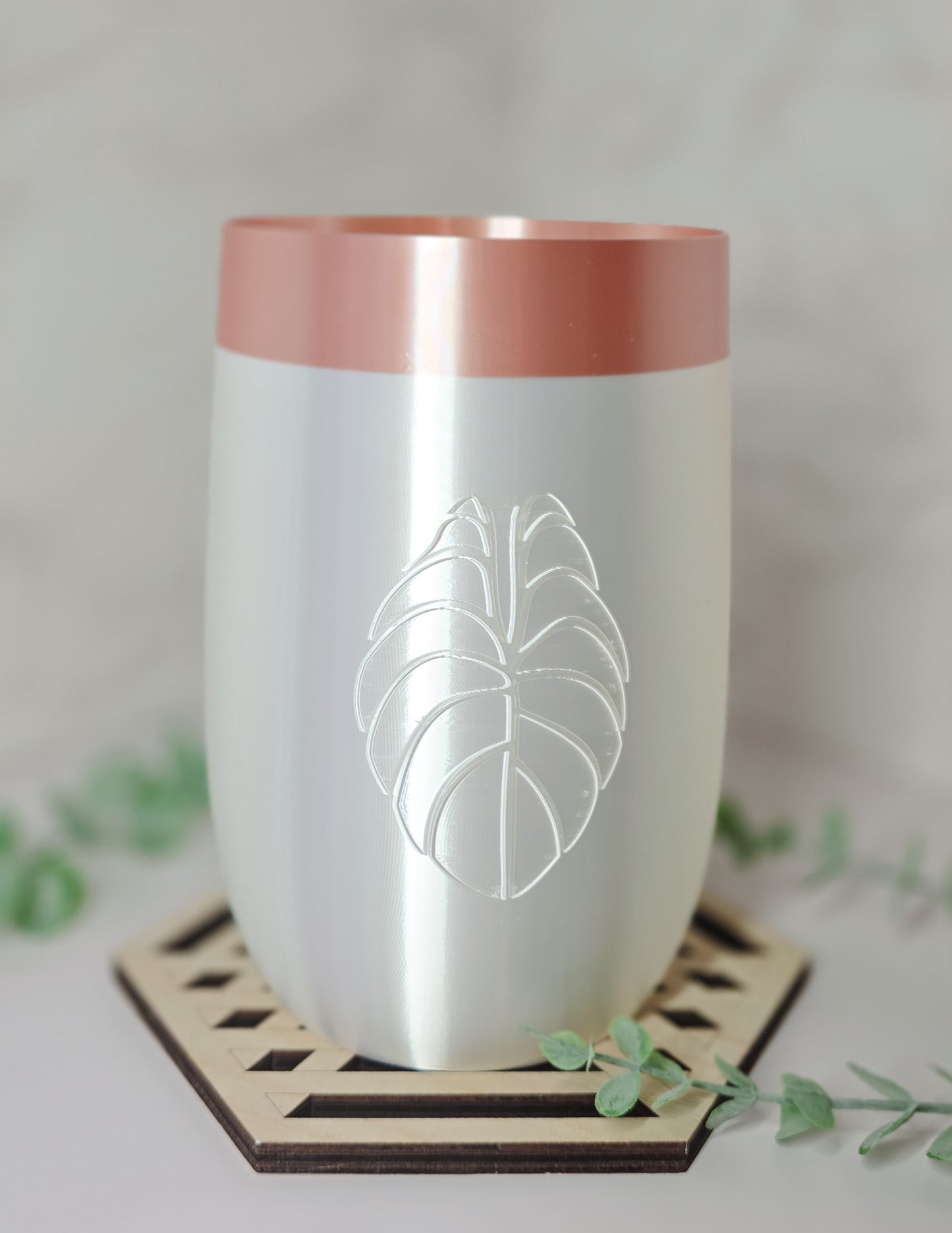 5" "Elegance" Miscellaneous Stenciled Self-Watering Cup